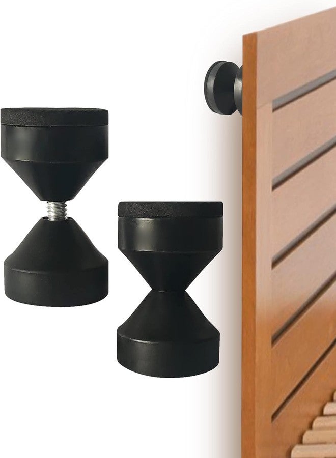Inralimot 2PCS Adjustable Bed Frame Anti-Shake Tool Adjustable Threaded Headboard Stoppers Fixer Antishake Telescopic Support Stabilizer for Room Wall,Beds,Cabinets,Sofa(42-47mm,Black) - Image 1